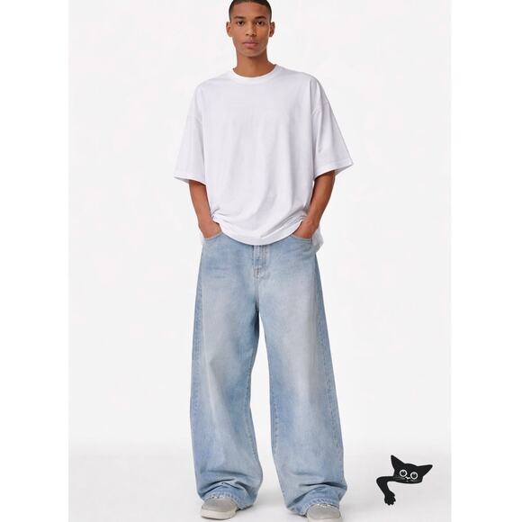 Vetements Unisex Jeans L High Waist Extra Wide Leg